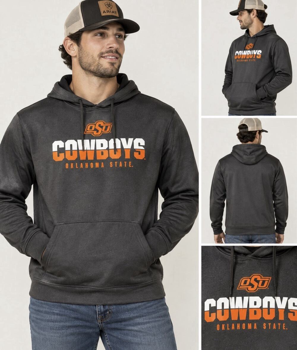 Oklahoma State Cowboys OSU Men’s XL Hoodie Black Pullover Colosseum NCAA